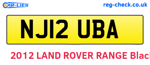 NJ12UBA are the vehicle registration plates.