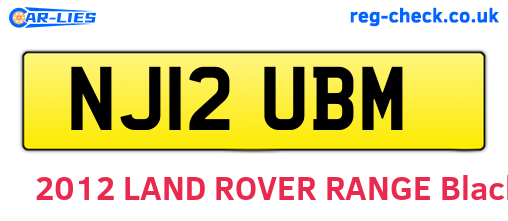 NJ12UBM are the vehicle registration plates.