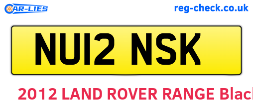 NU12NSK are the vehicle registration plates.