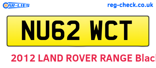 NU62WCT are the vehicle registration plates.