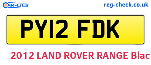 PY12FDK are the vehicle registration plates.