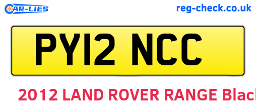 PY12NCC are the vehicle registration plates.