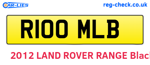 R100MLB are the vehicle registration plates.
