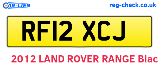 RF12XCJ are the vehicle registration plates.
