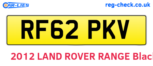RF62PKV are the vehicle registration plates.
