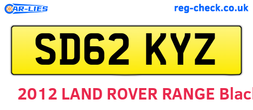 SD62KYZ are the vehicle registration plates.