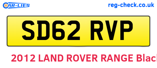 SD62RVP are the vehicle registration plates.