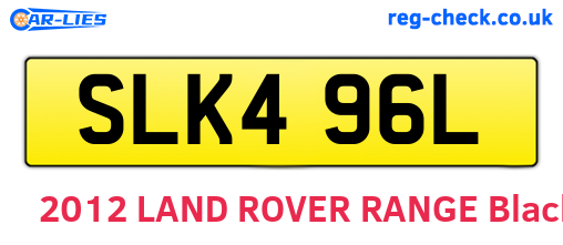 SLK496L are the vehicle registration plates.