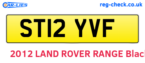 ST12YVF are the vehicle registration plates.