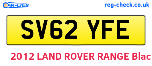 SV62YFE are the vehicle registration plates.