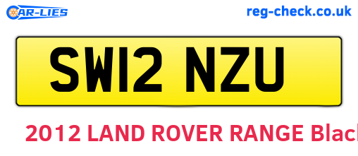 SW12NZU are the vehicle registration plates.