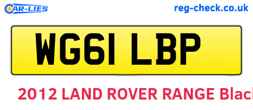 WG61LBP are the vehicle registration plates.