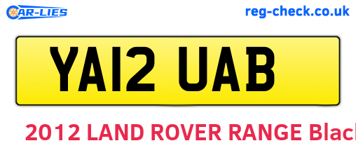 YA12UAB are the vehicle registration plates.