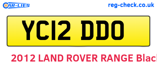 YC12DDO are the vehicle registration plates.