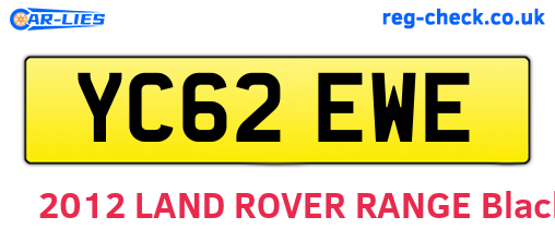 YC62EWE are the vehicle registration plates.