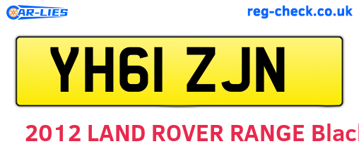YH61ZJN are the vehicle registration plates.