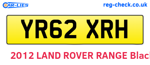 YR62XRH are the vehicle registration plates.