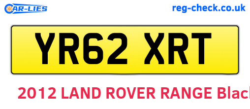 YR62XRT are the vehicle registration plates.