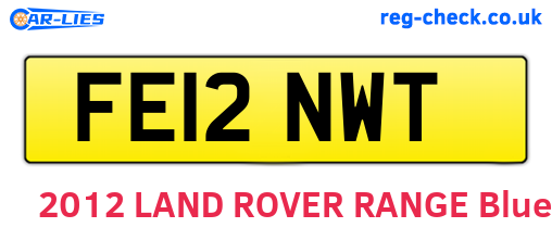 FE12NWT are the vehicle registration plates.