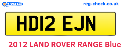 HD12EJN are the vehicle registration plates.