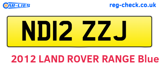 ND12ZZJ are the vehicle registration plates.