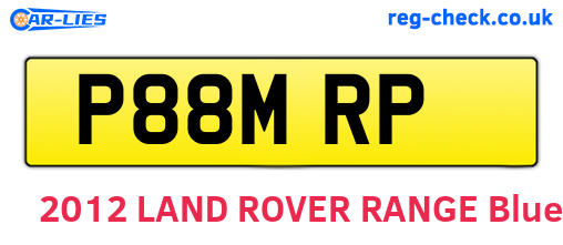 P88MRP are the vehicle registration plates.
