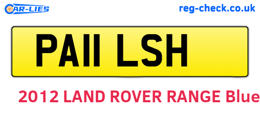 PA11LSH are the vehicle registration plates.