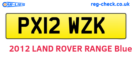 PX12WZK are the vehicle registration plates.