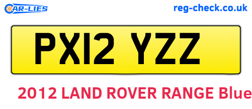 PX12YZZ are the vehicle registration plates.