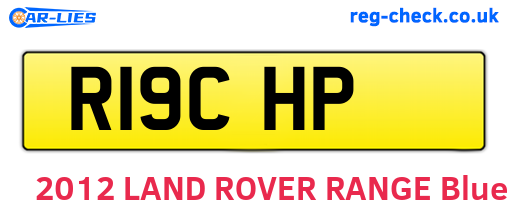 R19CHP are the vehicle registration plates.