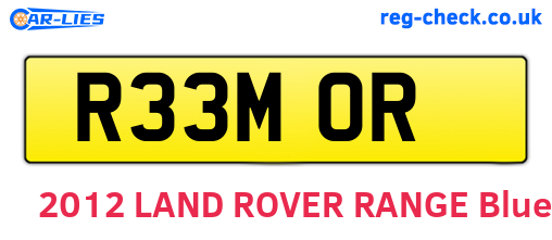 R33MOR are the vehicle registration plates.
