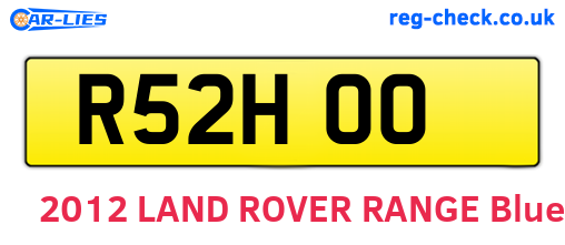 R52HOO are the vehicle registration plates.
