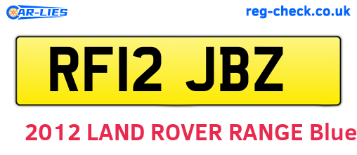 RF12JBZ are the vehicle registration plates.
