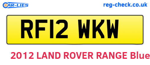 RF12WKW are the vehicle registration plates.