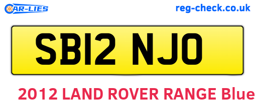 SB12NJO are the vehicle registration plates.