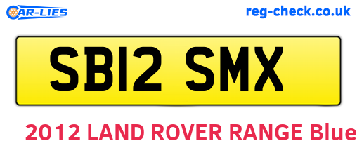 SB12SMX are the vehicle registration plates.