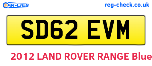SD62EVM are the vehicle registration plates.