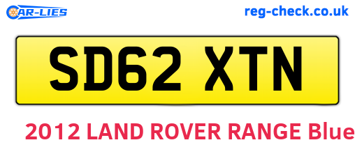 SD62XTN are the vehicle registration plates.