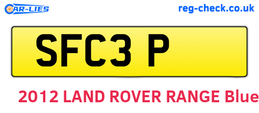 SFC3P are the vehicle registration plates.