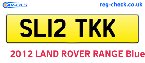 SL12TKK are the vehicle registration plates.