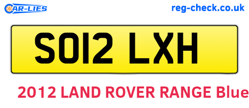 SO12LXH are the vehicle registration plates.