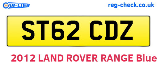 ST62CDZ are the vehicle registration plates.