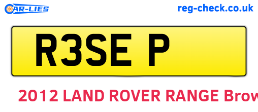 R3SEP are the vehicle registration plates.