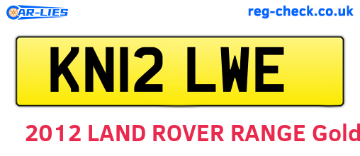 KN12LWE are the vehicle registration plates.