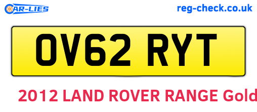 OV62RYT are the vehicle registration plates.