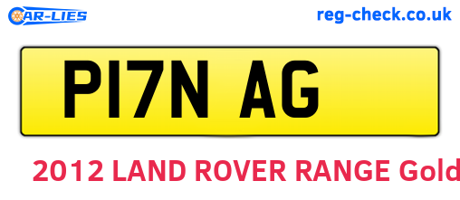 P17NAG are the vehicle registration plates.