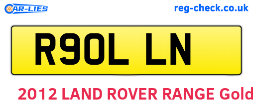 R90LLN are the vehicle registration plates.