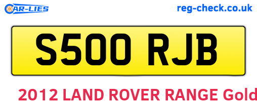 S500RJB are the vehicle registration plates.