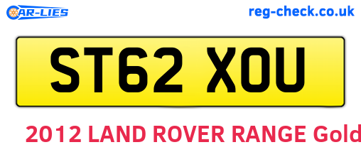 ST62XOU are the vehicle registration plates.