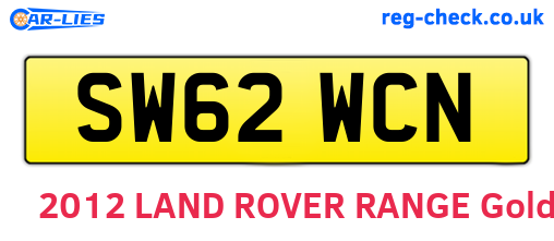 SW62WCN are the vehicle registration plates.